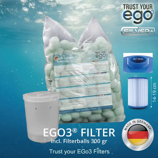 Set 1LW - 1 1/2" (approx. 46mm) FINE Thread LOW Filter for certain Wellis models including 10 filter ball fillings