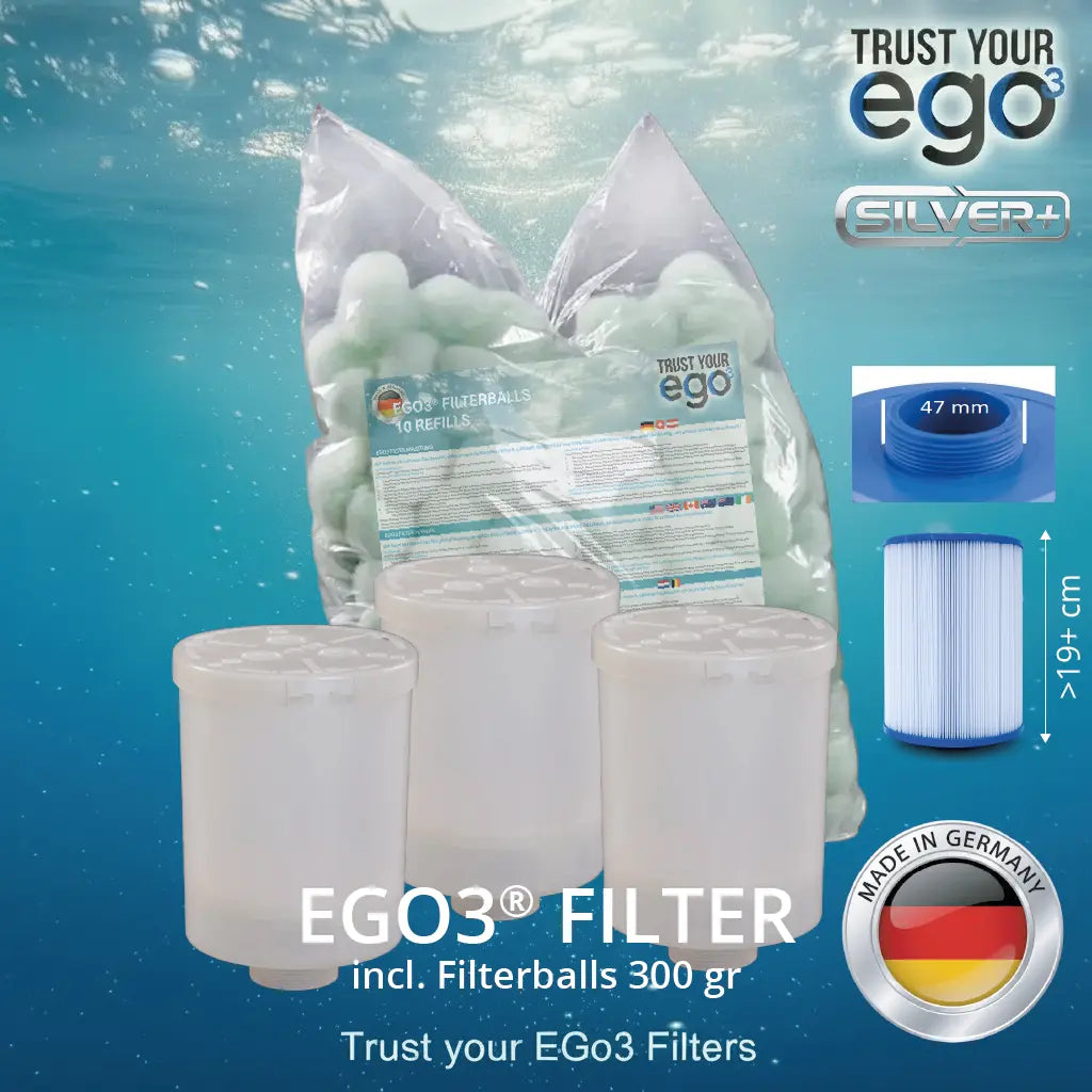 Set 1 - 1 1/2" (approx. 46mm) FINE Thread Filter for Hotspring Spas and others - including 10 filter ball fillings