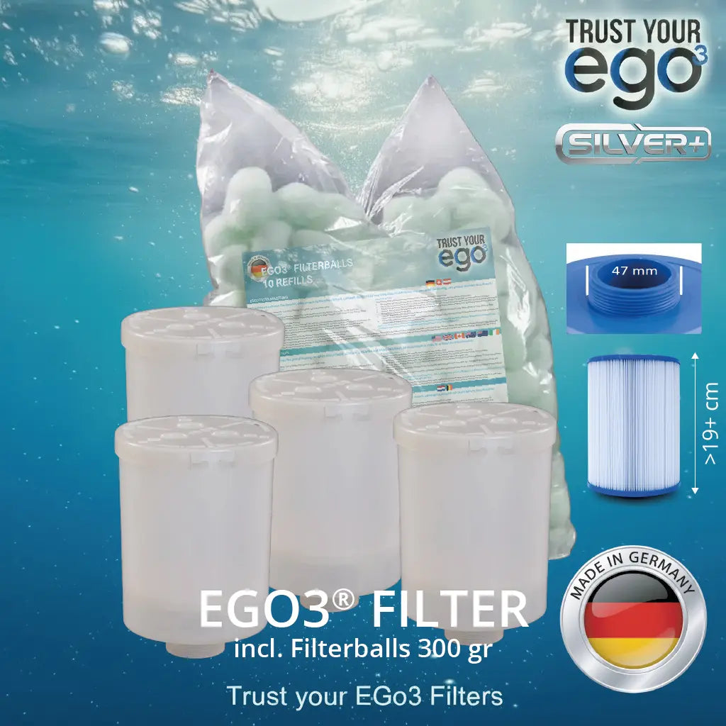 Set 1 - 1 1/2" (approx. 46mm) FINE Thread Filter for Hotspring Spas and others - including 10 filter ball fillings