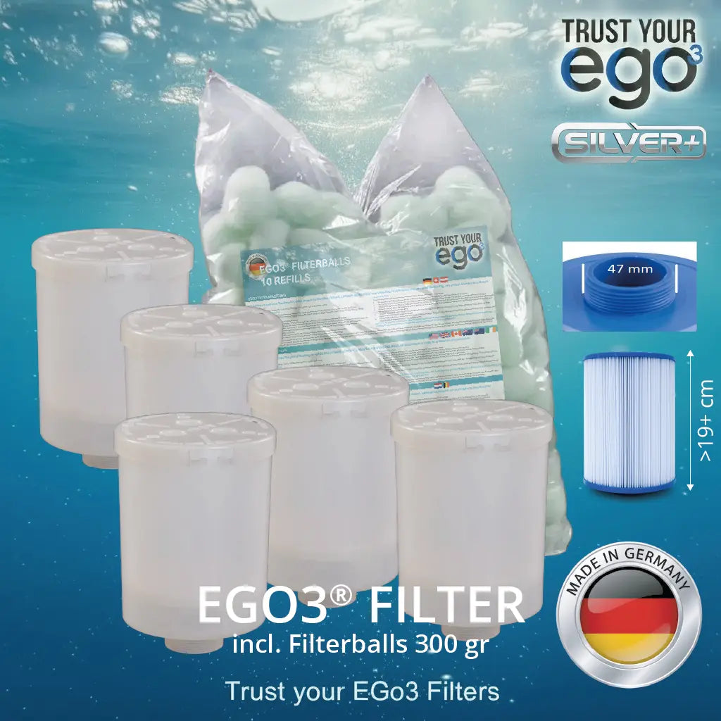 Set 1 - 1 1/2" (approx. 46mm) FINE Thread Filter for Hotspring Spas and others - including 10 filter ball fillings