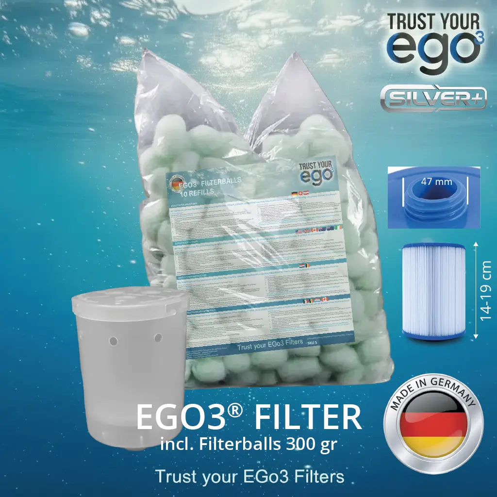 Set 2S LW - Bayonet for low filters – Bayonet closure approx. 46mm including 10 filter ball fillings