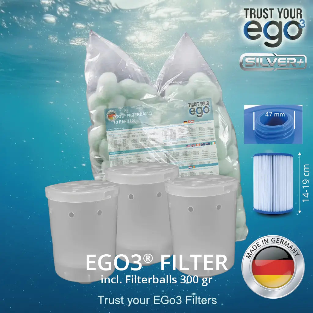 Set 2S LW - Bayonet for low filters – Bayonet closure approx. 46mm including 10 filter ball fillings