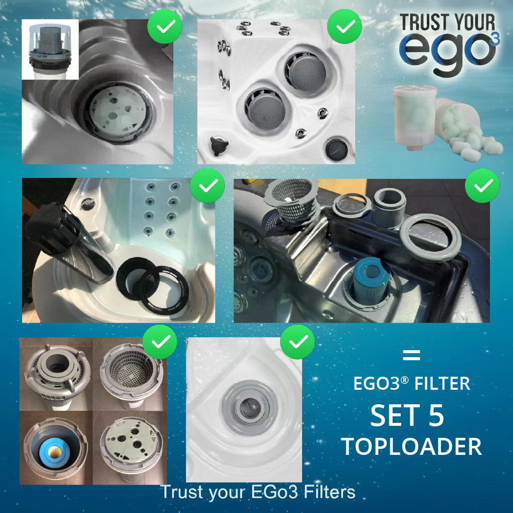 Set 5 – Toploader special including 10 years supply of filter balls - for ALL filters in 150mm shaft